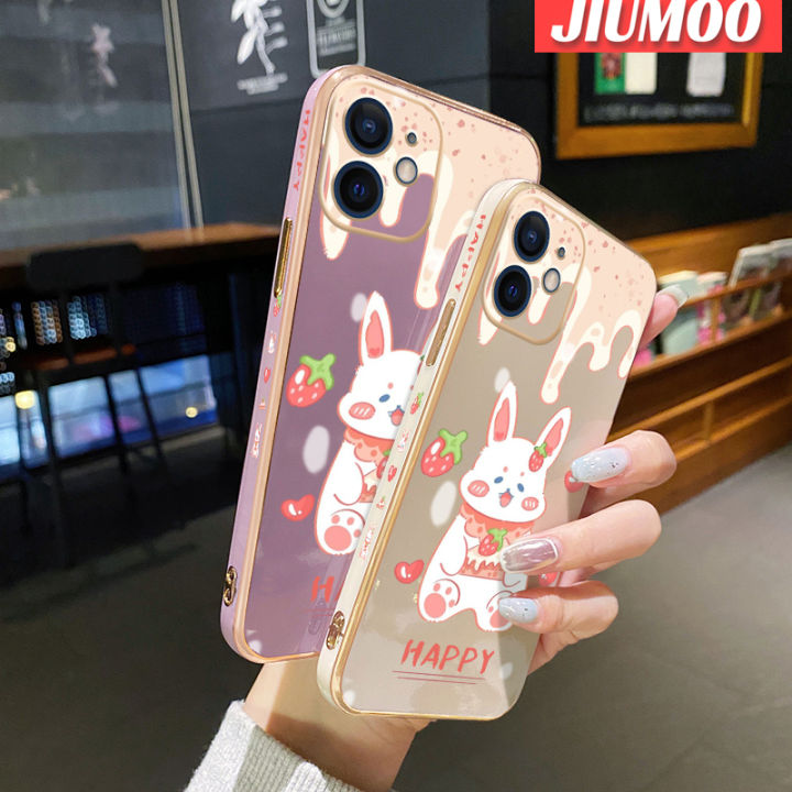 JIUMOO%20For%20Xiaomi%20MI%20Poco%20F4%20GT%20POCO%20F3%20GT%20Redmi%20K40%20Gaming%20K50%20Gaming%20Case%20Cartoon%20Strawberry%20Rabbit%20Luxury%20Plating%20Phone%20Cases%20New%20Square%20Edge%20Pattern%20Silicone%20Soft%20Case%20Camera%20Lens%20Shockproof%20Protection%20Cover%20-%20Image%203