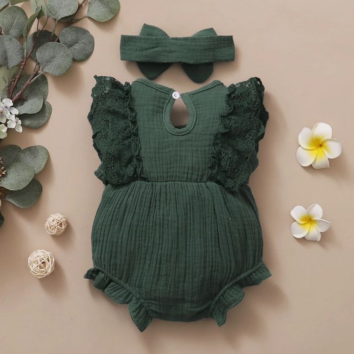0-18%20Months%20Newborn%20Baby%20Girl%20Plain%20Soft%20Bodysuit%20Lace%20Flared%20Sleeve%20Summer%20Romper%20with%20Headband%20Toddler%20Baby%20Girl%20Clothing%20-%20Image%206