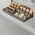 GC Pull Out Cabinet Organizer Fixed With Adhesive Film, Carbon Steel Slide Out Drawers, Sliding Drawers Pantry Shelf For Kitchen, Living Room,Home. 