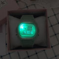 Matcha Green Watch for Women ins Korean Style Unicorn Student Simple Multifunctional Trendy Small Square Electronic Watch. 