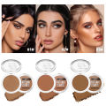 QIBEST Face Bronzer Makeup Contour Shading Powder Trimming Powder Make Up Cosmetic Face Concealer Highlighter Bronzer Palette. 