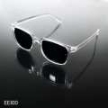 White Frame Black Lens Casual Sunglasses For Men.