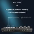 1Set Phone Computer Universal Black Live Sound Card Audio Mixer Mixing Console Amplifier.