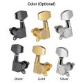 6pcs Sealed Guitar String Pegs Locking Tuners - black.