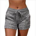 Womens Solid Elasticated Waist Shorts Ladies Summer Yoga Gym Fitness Jogging Hot Pants Sweatpants Clothing.