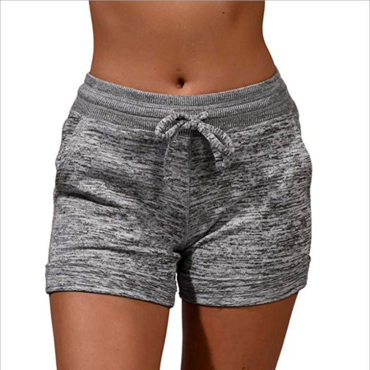 Womens%20Solid%20Elasticated%20Waist%20Shorts%20Ladies%20Summer%20Yoga%20Gym%20Fitness%20Jogging%20Hot%20Pants%20Sweatpants%20Clothing%20-%20Image%204