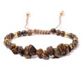 Natural Black Tourmaline Chips Beads Bracelet Healing Quartz Gem Stone Beaded Bracelets Adjustable Women Men Chakra Jewelry. 