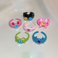 1Pc Funny Black Cat Opening Rings for Women Male Studant Gifts. 