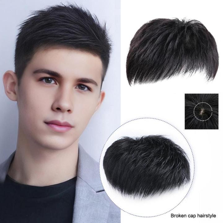 Gray Men Synthetic Wig Natural Looking Daily Hair For Male Short