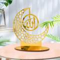 2x Acrylic Eid Mubarak Plaque Muslim Decor Party Supplies Home Decor Gold. 