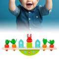 Wooden Zoo Animal Stacking Toys Wood Animal Figures Blocks Toddlers Kids.