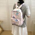 Nylon School Backpack Butterfly Teens School Bag for Girls Backpack Women Bookbags Student Schoolbag Large Black Cute Bagpack.