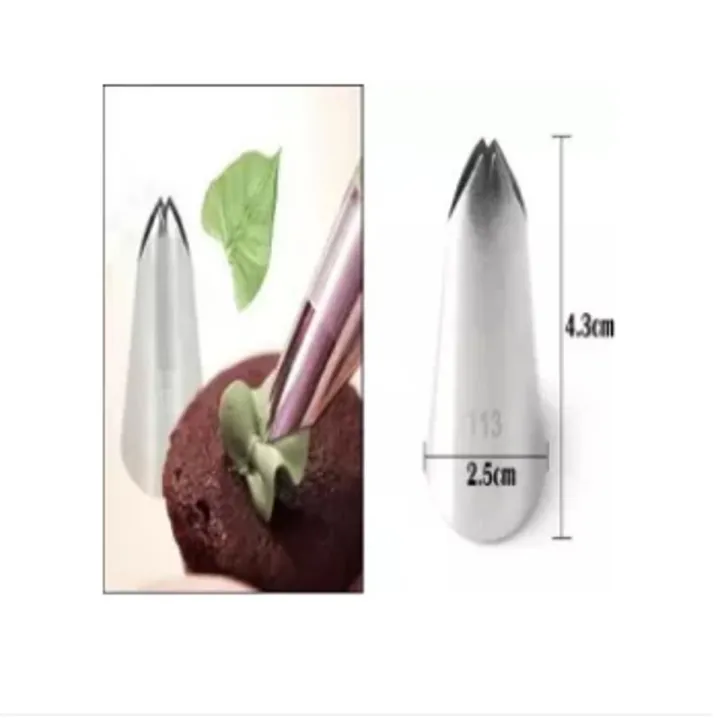 Leaf Nozzle piece Stainless Steel Design Piping Nozzle For Cake  Decoration (Model: Leaf)