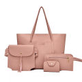Wholesale Shoulder Crossbody Bag Cross Border Lychee Pattern Mother Bag European and American Fashion Women's Bags 2024 New Four Piece Set Bill of Lading.