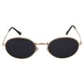 Oval Sungles Vintage Male Female Retro Sun Gles Round Eyewear S8006 Gold frame Black.