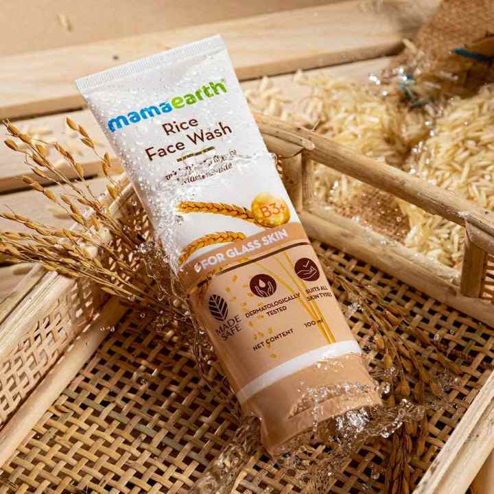 MAMAEARTH Rice Face Wash With Rice Water & Niacinamide for Glass Skin