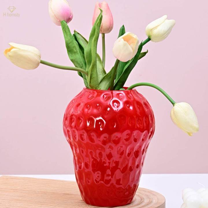 Strawberry Vases Planters Decorative Home Decor S