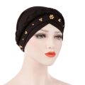 【beauty code store】Lady Women Chemo Cap Muslim Braid Head Scarf Head Wrap Cover Ramadan Hair Loss Islamic Headwear Arab Fashion.