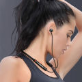Lenovo HE05X Bluetooth 5.0 Earphones Sports Headphones Waterproof Wireless HIFI Sound Magnetic Neckband Headset Mic **Black**.