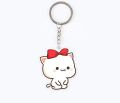 Mitao Cat Acrylic Keychain Net Red Cute Couple Peach Cat Schoolbag Ornaments Cat Surrounding Stand Pendant Charm Keyring Gift.
