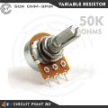 50K Ohm 2Pcs Variable Resistor / Potentiometer 3 Pin Single Gang Linear Taper, Rotary, Adjustable Variable Resistor / Potentiometer For Electric & Electronics..