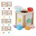 Baby Activity Cube Educational Wooden Activity Center for Activity Coordination Creativity.