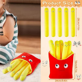Food Pillows, Cute French Fry Plush Toy Stuffed Removable Plush French Fries Funny, -Simulation Pillow Durable Easy to Use. 