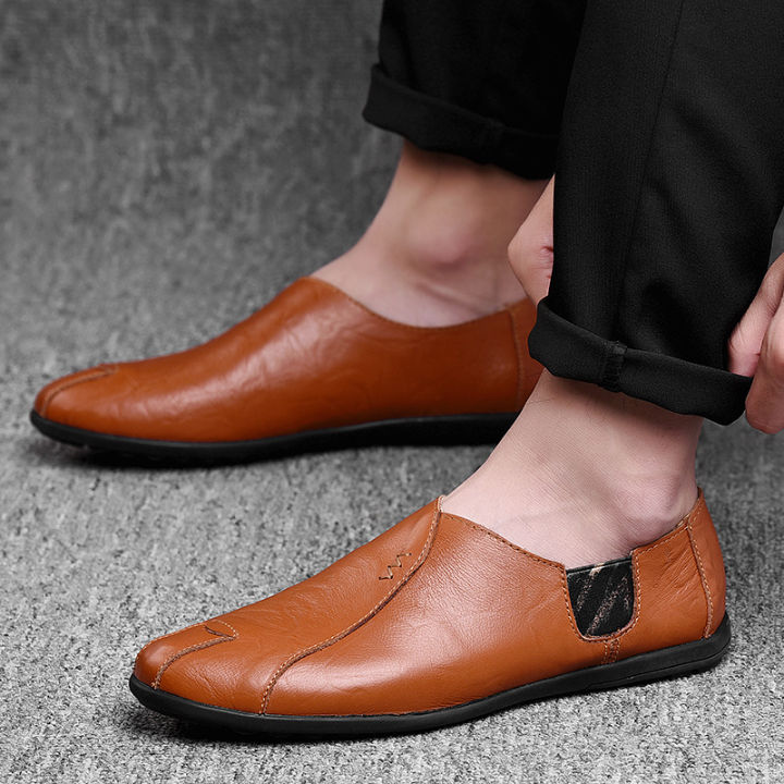 Men's Casual Shoes Sapato Masculino Dress Shoes Plus Size Genuine Leather Shoes Men Luxury Moccasins BunnyGarden