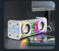 V8 Bluetooth Speaker Transparent Sound Box Colorful Lights Dual Speaker High Power Subwoofer Soundba-D shop. 