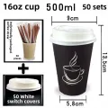 Disposable Thickened Paper Cups Heat Resistant Anti-scalding For Hot Beverages Like Coffee Tea Lid Wholesale. 
