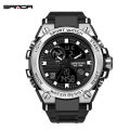 SANDA Brand Men Watch Sports Digital Watch LED Men's Multi-Function Watch Luxury Chronograph Fashion Outdoor Swimming Waterproof Watch 739. 