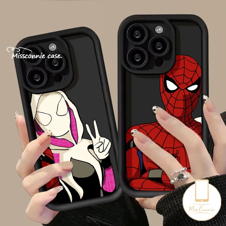 MissConnie%20Couples%20Cool%20Spider-Man%20Phone%20Case%20Compatible%20For%20IPhone%2011%2015%2014%2013%2012%20Pro%20Max%20XR%207Plus%20X%207%206%2015%208%206S%20Plus%20XS%20MAX%20SE%202020%20Angel%20Eyes%20Shockproof%20Soft%20Trend%20Brand%20Anime%20Marvel%20Case%20-%20Image%204
