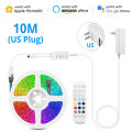Homekit RGB LED Strip lights WiFi Siri Voice Smart Control Neon Tape Room lamp Decoration Work With Alexa/Google/Apple Home kit. 