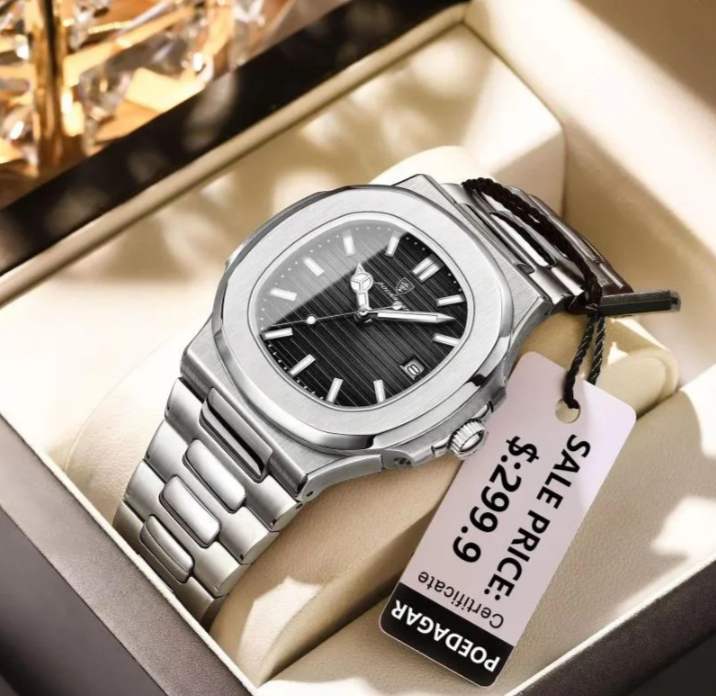 OEDAGAR Luxury Watch Business Waterproof Male Clock Luminous Date Stainless Steel Square Quartz Fashionable Watch For Men