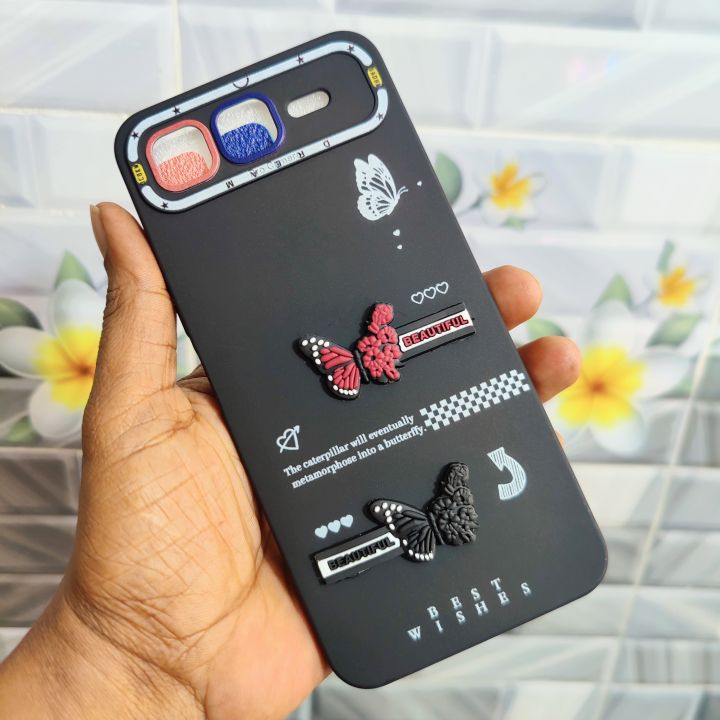 For Infinix Smart 10 Plus Glitter Butterfly Pattern New Generation Case Plastic Polycarbonate ladies Phone Back Cover