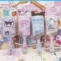 Sanrio Hair Brush Kuromi My Melody Kawaii Handle Combs Hello Kitty Cartoon Flowing Sand Series Comb Hair Cute Gifts for Children. 