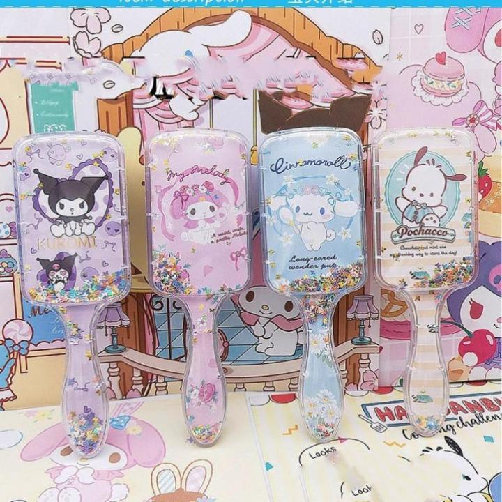 Sanrio%20Hair%20Brush%20Kuromi%20My%20Melody%20Kawaii%20Handle%20Combs%20Hello%20Kitty%20Cartoon%20Flowing%20Sand%20Series%20Comb%20Hair%20Cute%20Gifts%20for%20Children%20-%20Image%202