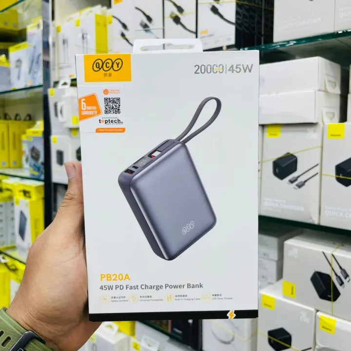Qcy%20PB20A%2020000mah%2045W%20PD%20Fast%20Charging%20Powerbank%20with%20Build%20in%20Input+Output%20in%201%20Cable%20-%20Image%202