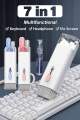 Keyboard Cleaning Tool Portable Multifunctional Cleaning brush Tool Electronics 7 in 1 Earbud keyboard laptop Cleaning Pen cleaner Kit.