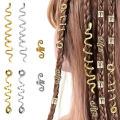 Spiral Decor Hair Ring Spring Accessories Hair Braid Rings Clips Dread Locks Hair Braiding Metal Hair Loop DIY Decoration. 