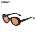 【happy one】White BlueOval Kurt Cobain Sunglasses Vintage Sun Glasses for Male Female Red Eyewear UV400. 