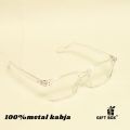 New Men Fashion Eyeglasses Best Reading glasses Classic New Design Transparent glass Best Premium Quality Man Endgame Cutout White -Eyeglass Glass Latest Trends Eye Glass Frame Unisex. 