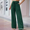 2024 Amazon cross-border foreign trade summer new women's high-waisted loose fashion casual comfortable wide-leg pants trousers.