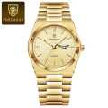 Pedagr Man Wristwatch Fashion Business Luminous Waterproof Date Week Men Clock Stainless Steel Casual Men's Quartz Watches.