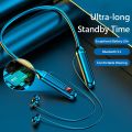 【FUPANG】Wireless earphones 5.2 neckband headphones gaming power display HiFi TWS earbuds with mic SD card. 