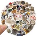 50Pcs Cute Cartoon Cat Stickers Funny Cat Memes Graffiti Stickers for Teens Adults Kids Waterproof Vinyl Stickers for Laptop Phone Guitar Water Bottles Luggage.