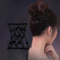 Magic Hair Comb Slide Elastic Double Beads Easy Stretchy Hair Clips Pins Combs Demoo.