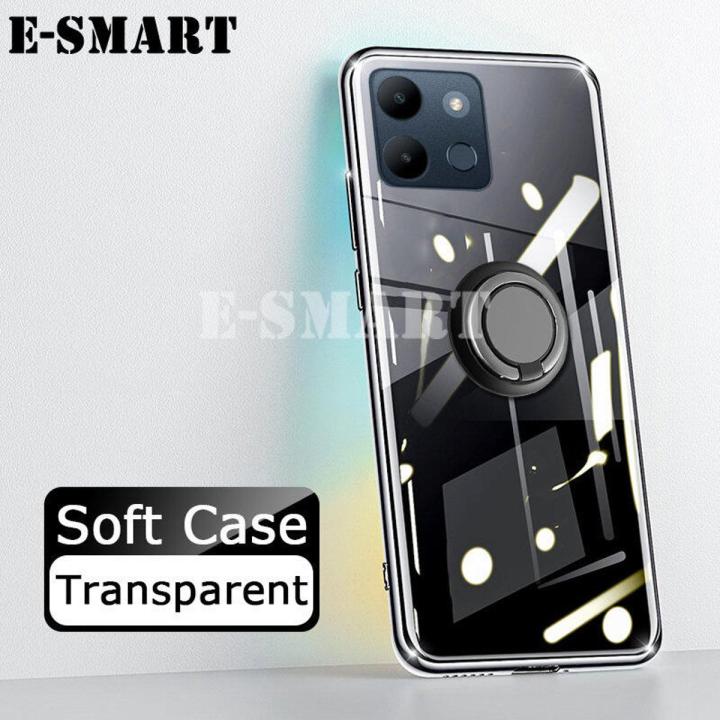 SHIEID Custodia Per Infinix Smart 7 - Cover Posteriore In Vetro Temperato Sfumato - Design Crescent Stellato - Protezione Antiurto Con Bordo TPU
