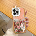 Jizetin for Vivo V23E 4G / V23E 5G Back Cover Rose Rabbit Square Camera Soft Rubber Phone Case.