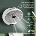 New Desktop Fan Folding Shaking Head Electric Fan Rechargeable Portable Fan Mini Low Noise Strong Wind 3 Speed Table Wall Fan.